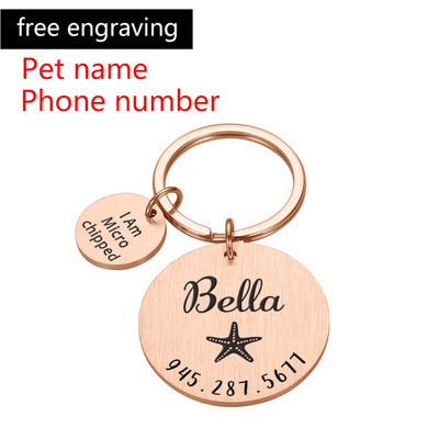 Oznake s brojevima prilagođene ogrlice za pse s ugraviranim imenom Ogrlica za mačke Anti-lost ID oznaka Pločica s imenom kućnog ljubimca Dodaci Proizvodi vezani uz mačke