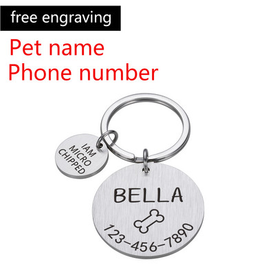 Oznake s brojevima prilagođene ogrlice za pse s ugraviranim imenom Ogrlica za mačke Anti-lost ID oznaka Pločica s imenom kućnog ljubimca Dodaci Proizvodi vezani uz mačke