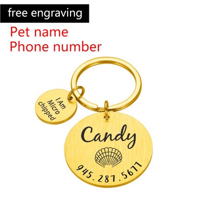 Oznake s brojevima prilagođene ogrlice za pse s ugraviranim imenom Ogrlica za mačke Anti-lost ID oznaka Pločica s imenom kućnog ljubimca Dodaci Proizvodi vezani uz mačke