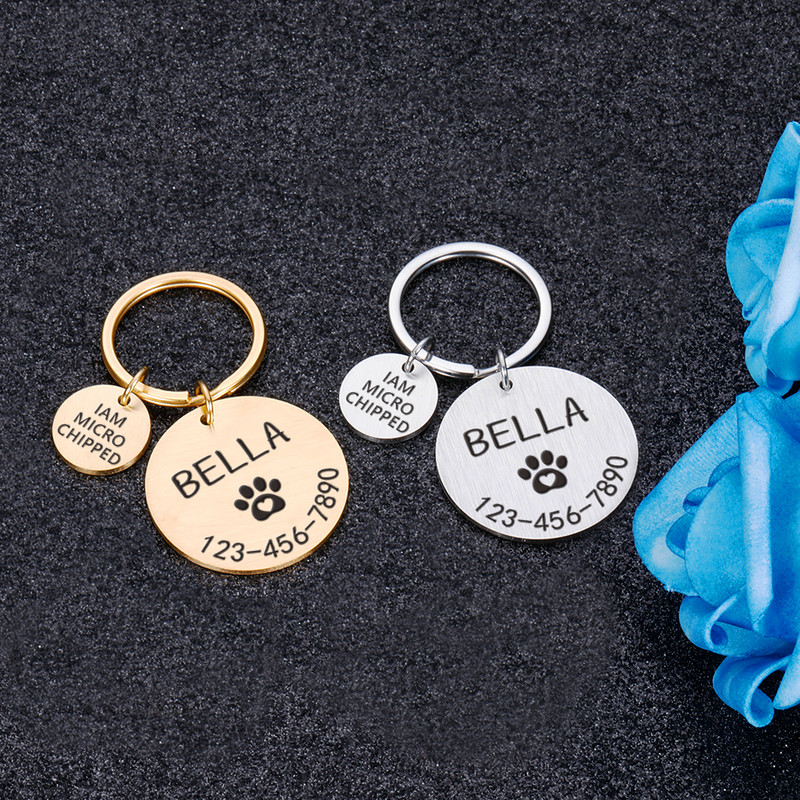Oznake s brojevima prilagođene ogrlice za pse s ugraviranim imenom Ogrlica za mačke Anti-lost ID oznaka Pločica s imenom kućnog ljubimca Dodaci Proizvodi vezani uz mačke
