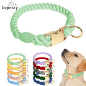 Rainbow Dog Collar Pet Puppy Walking Training Dog Colle με μεταλλική πόρπη για μεγάλο μεσαίο μικρό λουράκι, βαμβακερό κολάρο για σκύλους