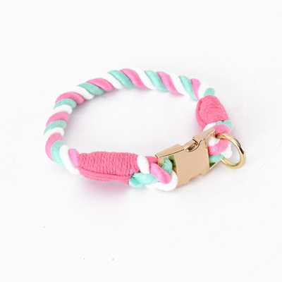 Rainbow Dog Collar Pet Puppy Walking Training Dog Colle με μεταλλική πόρπη για μεγάλο μεσαίο μικρό λουράκι, βαμβακερό κολάρο για σκύλους