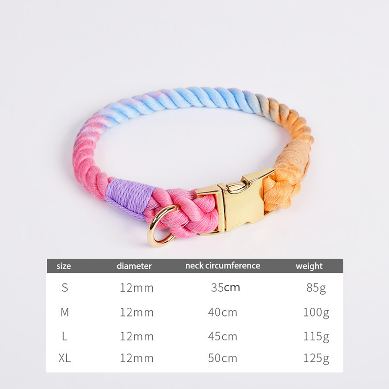 Rainbow Dog Collar Pet Puppy Walking Training Dog Colle με μεταλλική πόρπη για μεγάλο μεσαίο μικρό λουράκι, βαμβακερό κολάρο για σκύλους