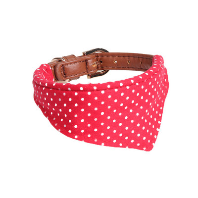 pawstrip 4 culori cu puncte guler câine mic Bandana din piele moale lesă pentru câine arc drăguț guler pisică ceașcă de ceai chihuahua guler lesă plumb