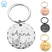 Etichetă de identificare pentru animale de companie gravată gratuită, personalizată, anti-pierdere, nume, nume de identificare pentru animale de companie, pisica, cățeluș, etichetă pentru câini, breloc cu pandantiv, accesorii pentru animale de companie