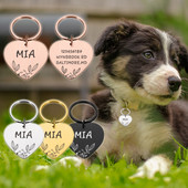Tasuta kohandatud koeranime identifitseerimise ripats, graveeritud isikupärastatud koera kaelarihma silt Metallist kassi ID-sildid identifitseerimise lemmikloomad tarvik