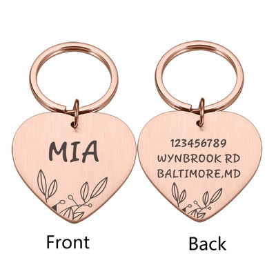 Tasuta kohandatud koeranime identifitseerimise ripats, graveeritud isikupärastatud koera kaelarihma silt Metallist kassi ID-sildid identifitseerimise lemmikloomad tarvik