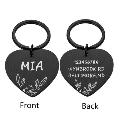 Tasuta kohandatud koeranime identifitseerimise ripats, graveeritud isikupärastatud koera kaelarihma silt Metallist kassi ID-sildid identifitseerimise lemmikloomad tarvik