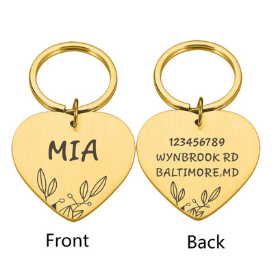 Tasuta kohandatud koeranime identifitseerimise ripats, graveeritud isikupärastatud koera kaelarihma silt Metallist kassi ID-sildid identifitseerimise lemmikloomad tarvik