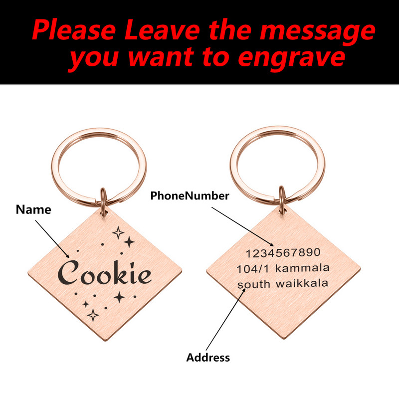 Εξατομικευμένες ετικέτες ονόματος γάτας σκύλου Αξεσουάρ κουταβιών Σκύλοι κατοικίδιων προμήθειες γάτας Χαρακτική με λέιζερ Προσαρμοσμένη πινακίδα ονόματος κατοικίδιου για περιλαίμια σκύλων