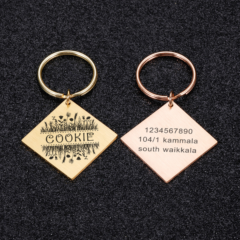 Εξατομικευμένες ετικέτες ονόματος γάτας σκύλου Αξεσουάρ κουταβιών Σκύλοι κατοικίδιων προμήθειες γάτας Χαρακτική με λέιζερ Προσαρμοσμένη πινακίδα ονόματος κατοικίδιου για περιλαίμια σκύλων