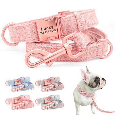Személyre szabott kutyanyakörv Egyedi nylon nyakörv gravírozott névazonosítóval állítható kis, közepes méretű, chihuahua pitbull kutyához