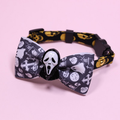 Guler pentru câini Nou Halloween Reglabil Clopoțel Animal de companie Guler pisică Amuzant drăguț Pisicuță Colier Cățeluș Samll Dimensiune medie 18-32CM 1BUC Guler