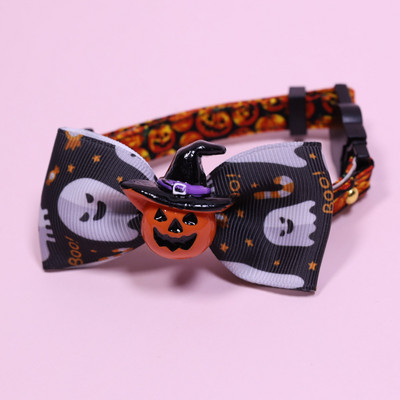 Guler pentru câini Nou Halloween Reglabil Clopoțel Animal de companie Guler pisică Amuzant drăguț Pisicuță Colier Cățeluș Samll Dimensiune medie 18-32CM 1BUC Guler