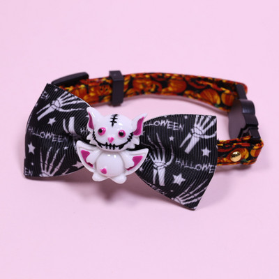 Guler pentru câini Nou Halloween Reglabil Clopoțel Animal de companie Guler pisică Amuzant drăguț Pisicuță Colier Cățeluș Samll Dimensiune medie 18-32CM 1BUC Guler