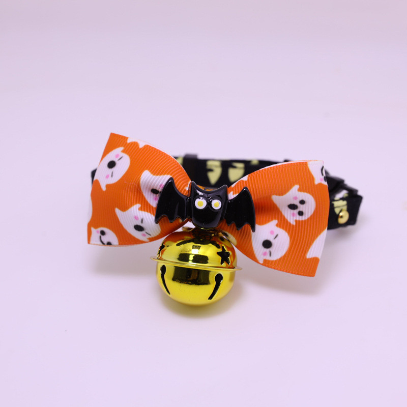 Guler pentru câini Nou Halloween Reglabil Clopoțel Animal de companie Guler pisică Amuzant drăguț Pisicuță Colier Cățeluș Samll Dimensiune medie 18-32CM 1BUC Guler