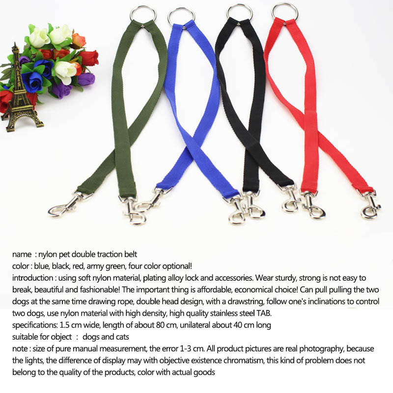 1 buc. guleră lesă cu plumb, cuplu dublu, lesă de mers în 2 căi, formă în V, nailon, 2 în 1, accesorii pentru animale de companie, frânghie de tracțiune pentru câini, lesă de siguranță