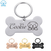 Διπλής όψης Προσαρμοσμένο όνομα Ετικέτες διεύθυνσης Ετικέτες κατοικίδιων σκύλων Κολάρο γάτας Αξεσουάρ Αναγνωριστικό κατοικίδιου Ετικέτες σκύλου Κολάρα από ανοξείδωτο χάλυβα Ετικέτα γάτας