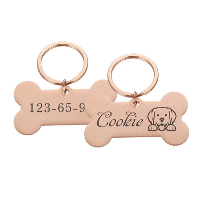 Διπλής όψης Προσαρμοσμένο όνομα Ετικέτες διεύθυνσης Ετικέτες κατοικίδιων σκύλων Κολάρο γάτας Αξεσουάρ Αναγνωριστικό κατοικίδιου Ετικέτες σκύλου Κολάρα από ανοξείδωτο χάλυβα Ετικέτα γάτας