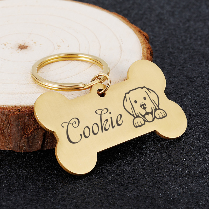 Διπλής όψης Προσαρμοσμένο όνομα Ετικέτες διεύθυνσης Ετικέτες κατοικίδιων σκύλων Κολάρο γάτας Αξεσουάρ Αναγνωριστικό κατοικίδιου Ετικέτες σκύλου Κολάρα από ανοξείδωτο χάλυβα Ετικέτα γάτας