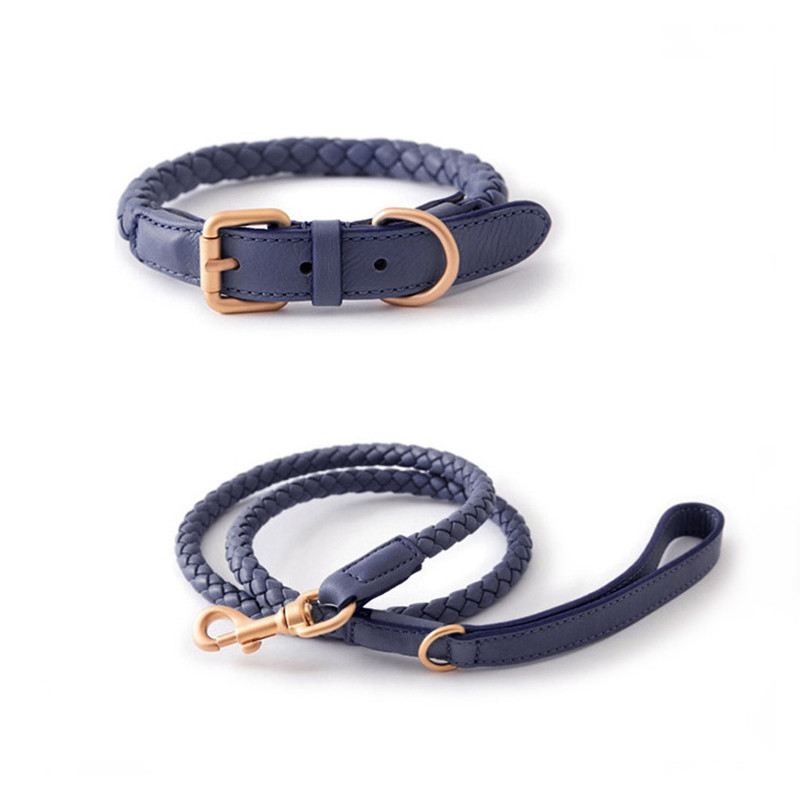 Koera pukseerimisköis Koera kaelarihm PU-nahast kootud reguleeritav koerarakmed Keskmise suurusega koera kaelarihm Kassi kaelarihm lemmikloomatarbed koera kaelarihm