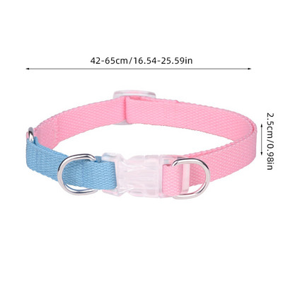 Μακαρόν κολάρο χρώματος γιακά κατοικίδιων ζώων διαφανές ένθετο πόρπη γιακά σκύλου λουρί σκύλου διπλό δαχτυλίδι έλξη δεν είναι εύκολο να σπάσει