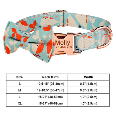 Guler personalizat pentru câini, consumabile pentru câini, guler de câine cu floare din nailon, gravat, personalizat, unisex, mediu mare, etichetă pentru produse pentru animale de companie