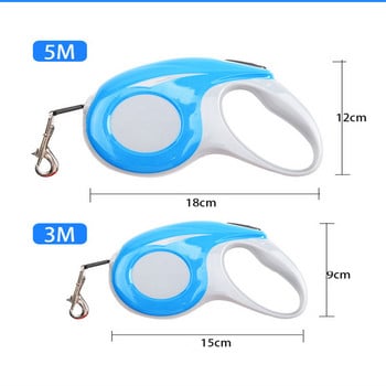 3M 5M Pet Dog Leash Roulette for Dogs Automatic Retractable Durable Dog Lead Pet Traction Rope Pet Leash for Dogs Accessories