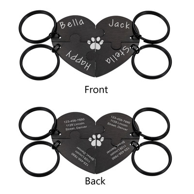 4 tk kassi koera ID sildid Kohandatud tasuta graveering nimega Isikupärastatud koera kaelarihm Lemmiklooma nimeplaat kaelakee kaelarihm kutsika tarvik