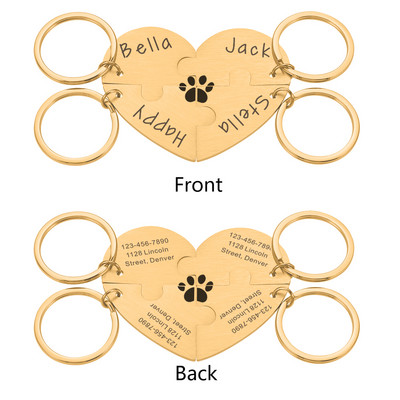 4 tk kassi koera ID sildid Kohandatud tasuta graveering nimega Isikupärastatud koera kaelarihm Lemmiklooma nimeplaat kaelakee kaelarihm kutsika tarvik