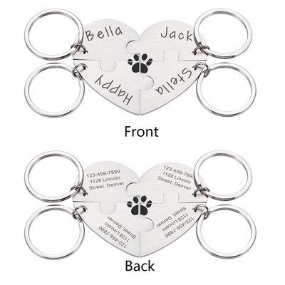 4 tk kassi koera ID sildid Kohandatud tasuta graveering nimega Isikupärastatud koera kaelarihm Lemmiklooma nimeplaat kaelakee kaelarihm kutsika tarvik
