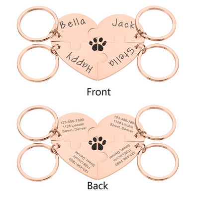 4 tk kassi koera ID sildid Kohandatud tasuta graveering nimega Isikupärastatud koera kaelarihm Lemmiklooma nimeplaat kaelakee kaelarihm kutsika tarvik