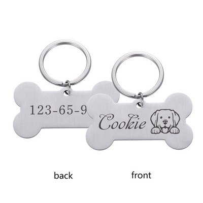 Χαραγμένη ετικέτα ονόματος για σκύλους γάτας Προσαρμοσμένη δωρεάν Χαρακτική Εξατομικευμένη γοητεία Κρεμαστό κολιέ σκύλου Ταυτότητα για αξεσουάρ κουταβιού με κολάρο γάτας κατοικίδιων