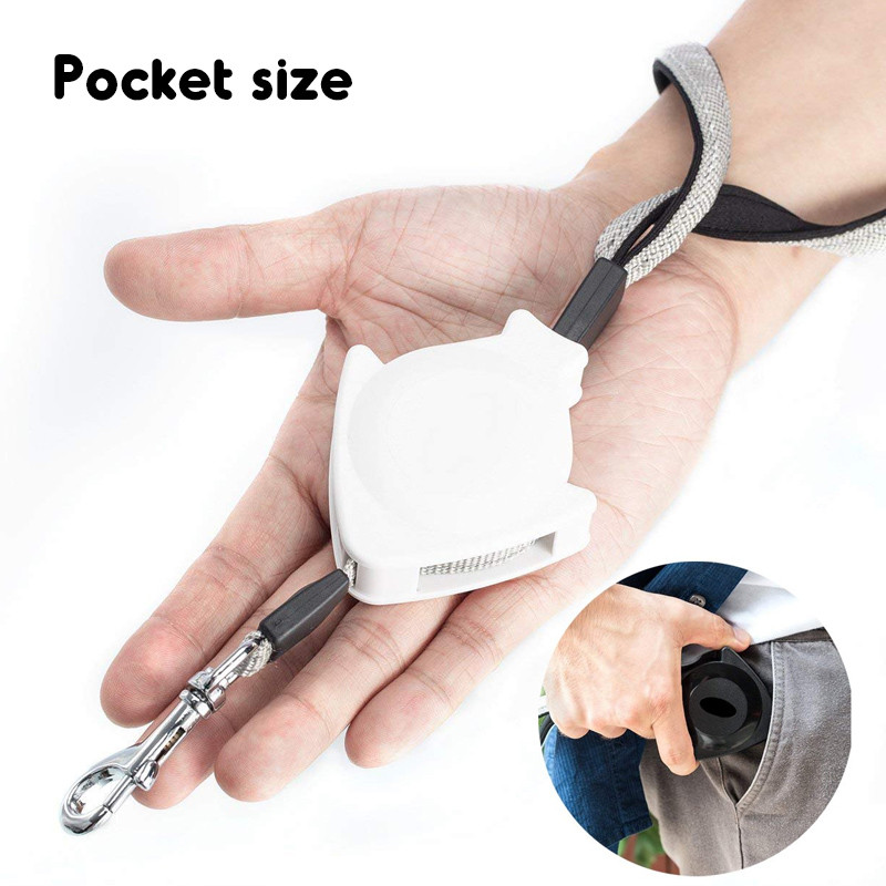 Lesa retractabila DELE pentru animale de companie, lesa pentru plimbarea animalelor de companie de 1,4 m pentru mici/medii de pana la 40 kg, fara incurcare, extensie dubla directie, portabila