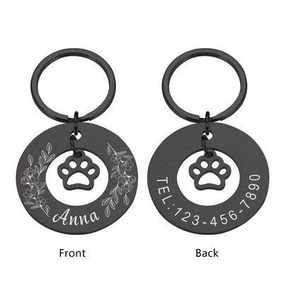 Lemmiklooma ID sildid Kohandatud lemmikloomakoerte nimesilt Kadumise vastane isikupärastatud kassi kutsika ID sildi ripats Tasuta graveeritud kaelarihmaga lemmikloomatarvikud