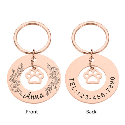 Lemmiklooma ID sildid Kohandatud lemmikloomakoerte nimesilt Kadumise vastane isikupärastatud kassi kutsika ID sildi ripats Tasuta graveeritud kaelarihmaga lemmikloomatarvikud