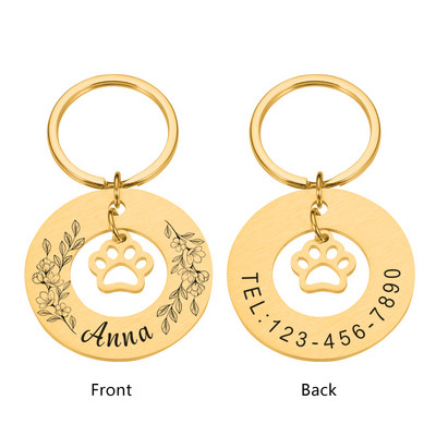 Lemmiklooma ID sildid Kohandatud lemmikloomakoerte nimesilt Kadumise vastane isikupärastatud kassi kutsika ID sildi ripats Tasuta graveeritud kaelarihmaga lemmikloomatarvikud