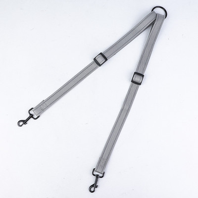 KOMMILIFE Lesă dublă reflectorizată pentru câini pentru plimbare 2 doi câini Lesă dublă reglabilă din nailon pentru câini mici, mijlocii mari