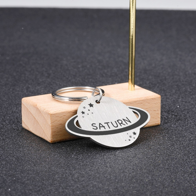 Medalie personalizată pentru câine de companie cu etichetă gravată cu laser Etichetă de identificare pentru cățeluș și pisică Etichetă personalizată pentru câini Planetă Accesorii pentru guler