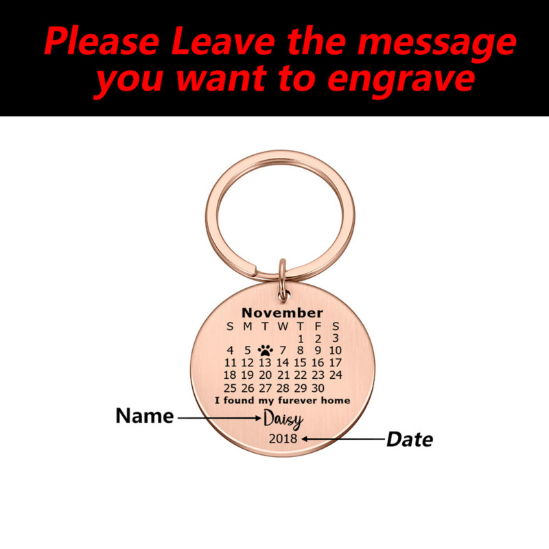 Prilagođene ogrlice za pse Personalizirana identifikacijska oznaka kućnog ljubimca Ugravirani privjesak za ključeve Privezak za mačku Štene Oznake Ime Datum Dodaci za privjesak za ključeve