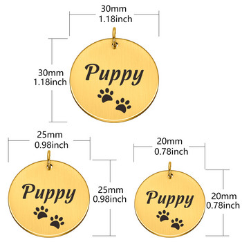 Безплатен гравиран етикет за идентификация на домашно куче Персонализиран етикет за идентификация на котка Кученце Аксесоари за нашийник за домашни кучета Персонализирани кучета Анти-загубени етикети с имена Висулка