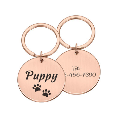 Δωρεάν χαραγμένη ετικέτα ταυτότητας σκύλου κατοικίδιων ζώων Εξατομικευμένη ετικέτα ταυτότητας κουταβιού γάτας Αξεσουάρ για κολάρο κατοικίδιων σκυλιών Προσαρμοσμένα σκυλιά Ετικέτες ονομάτων κατά της απώλειας Κρεμαστό