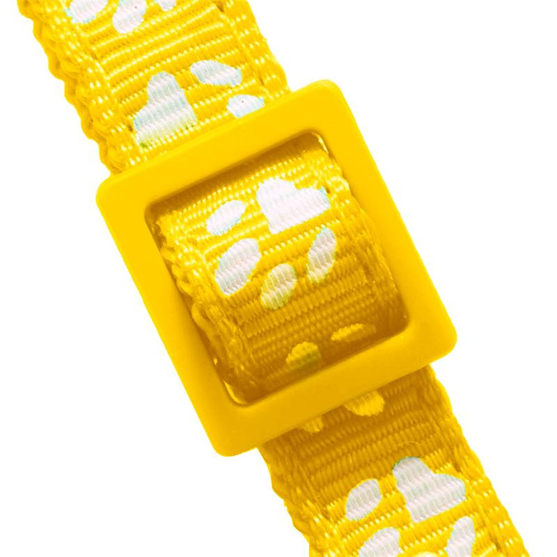 10 bucăți galben cu gulere cu clopoței delicate de siguranță ocazional guler de câine din nailon cureaua pentru gât la modă reglabilă cu clopoțel pentru pisică de companie