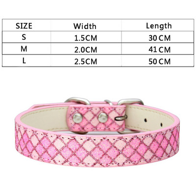 Ogrlica za pse za male velike pse PU kožne ogrlice za pse Podesiva karirana ogrlica od kamenčića za pse Dodaci Proizvodi za kućne ljubimce Štene