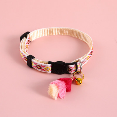 Cele mai noi gulere pentru pisici în stil chinezesc, pandantiv ajustabil cu ciucuri, colier anti-sufocare pentru pisici de companie, cățeluș, nailon, cu gulere cu clopoței
