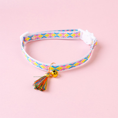 Cele mai noi gulere pentru pisici în stil chinezesc, pandantiv ajustabil cu ciucuri, colier anti-sufocare pentru pisici de companie, cățeluș, nailon, cu gulere cu clopoței