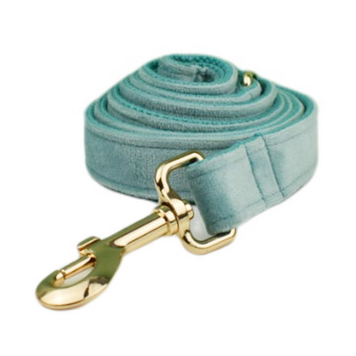 Zeleni baršunasti set ogrlice i povodca za pse za male srednje velike pse Prilagođeno ugravirana pločica s imenom Potrepštine za kućne ljubimce Povodac za pse Velvet29