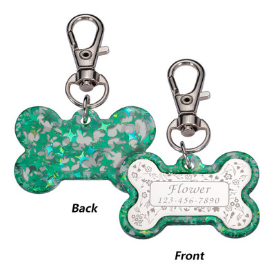 Etichetă personalizată de identificare pentru câini, pisică, colorată, guler de identificare pentru animale de companie, etichete cu nume pentru animale de companie personalizate gratuite pentru cățel etichetă din oțel inoxidabil Accesorii pentru animale d