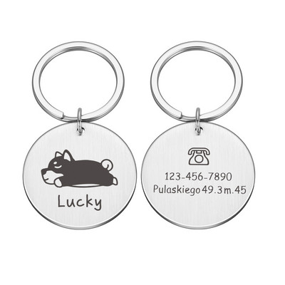 Δωρεάν προσαρμοσμένες ετικέτες αναγνωριστικού ονόματος σκύλου Περιλαίμια κατοικίδιων ζώων Ετικέτα ταυτότητας σκύλου Προσωποποιημένη χαραγμένη ετικέτα ταυτότητας σκύλου Κολάρο για αξεσουάρ για κουτάβια κατοικίδιων