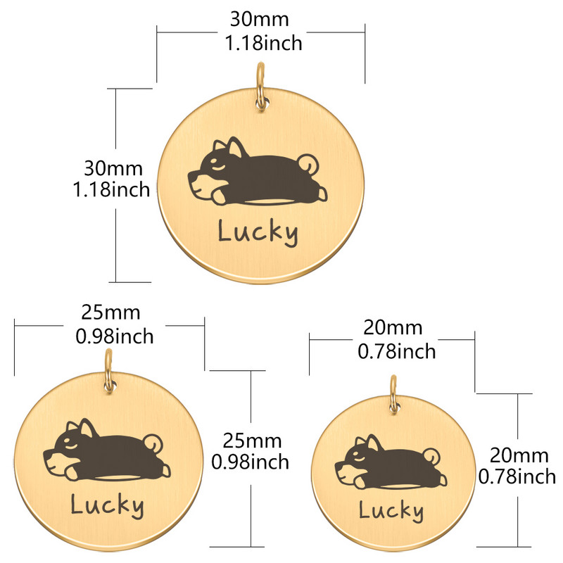 Δωρεάν προσαρμοσμένες ετικέτες αναγνωριστικού ονόματος σκύλου Περιλαίμια κατοικίδιων ζώων Ετικέτα ταυτότητας σκύλου Προσωποποιημένη χαραγμένη ετικέτα ταυτότητας σκύλου Κολάρο για αξεσουάρ για κουτάβια κατοικίδιων
